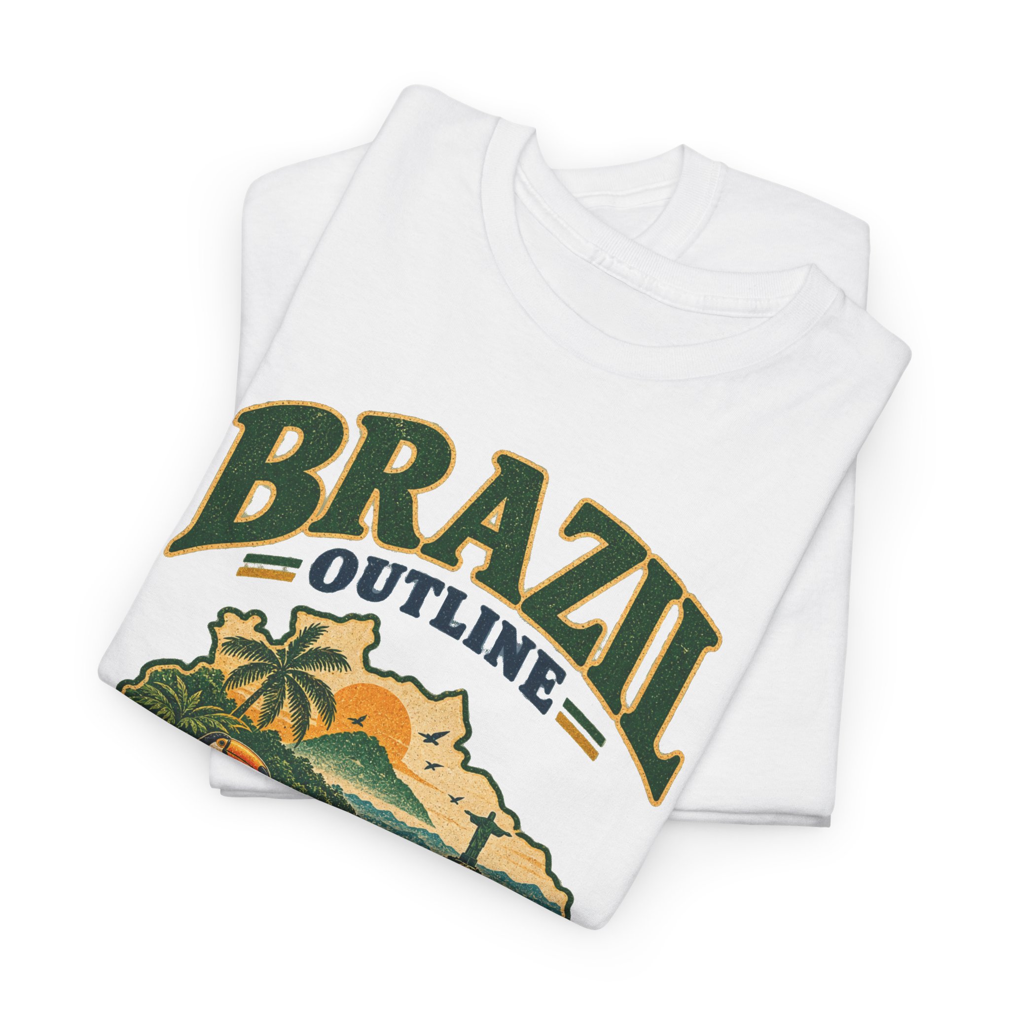 Brazil Outline South America Travel Graphic Tee - Image 3