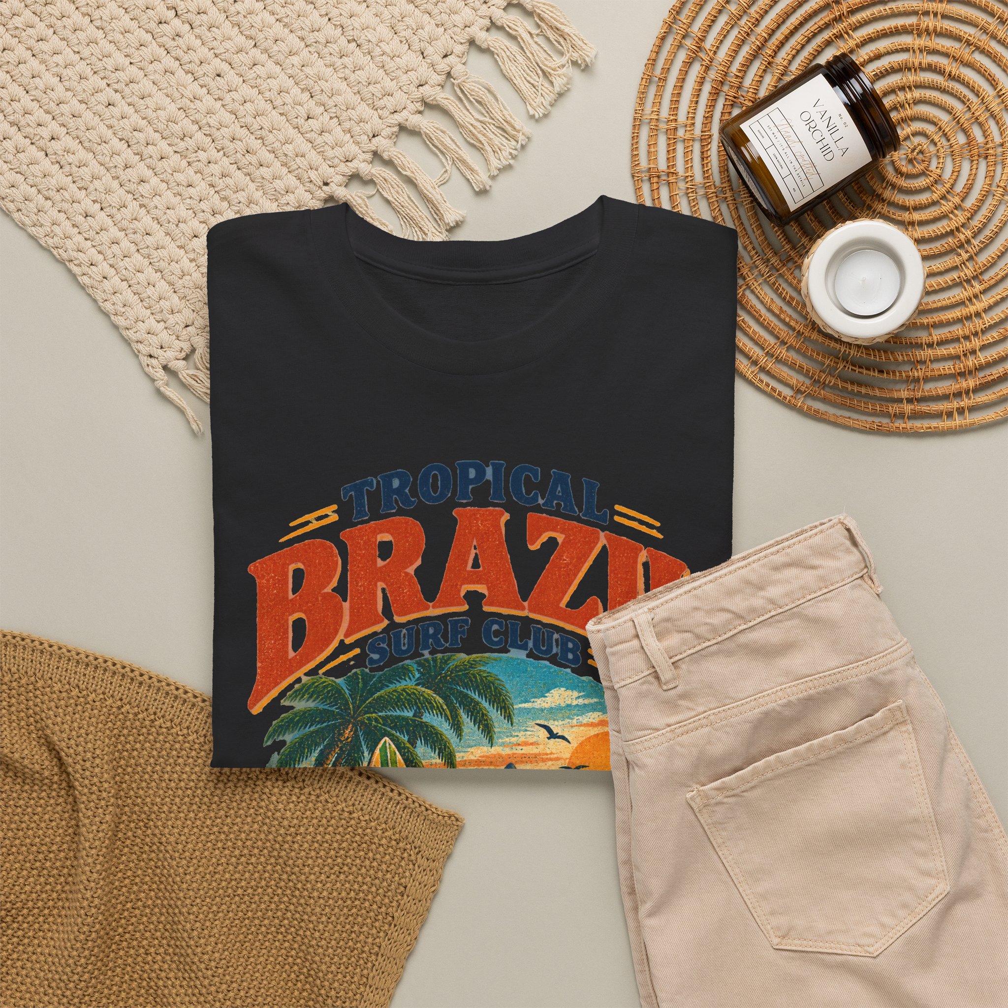 Tropical Brazil Surf Club Rio de Janeiro Graphic Tee - Image 8