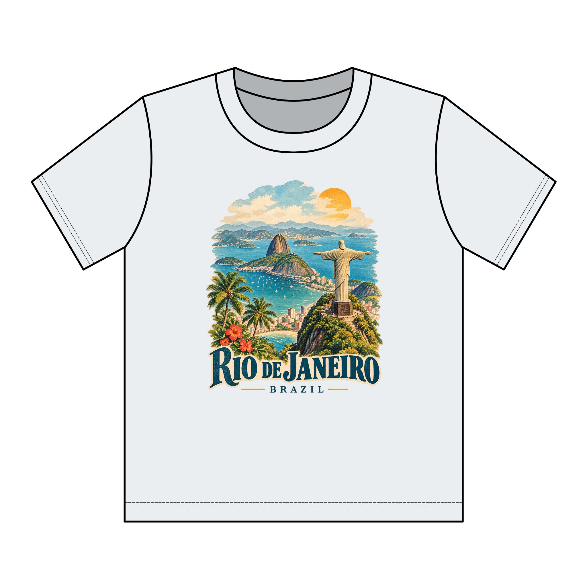 Youth Rio de Janeiro Brazil Travel Graphic T-Shirt