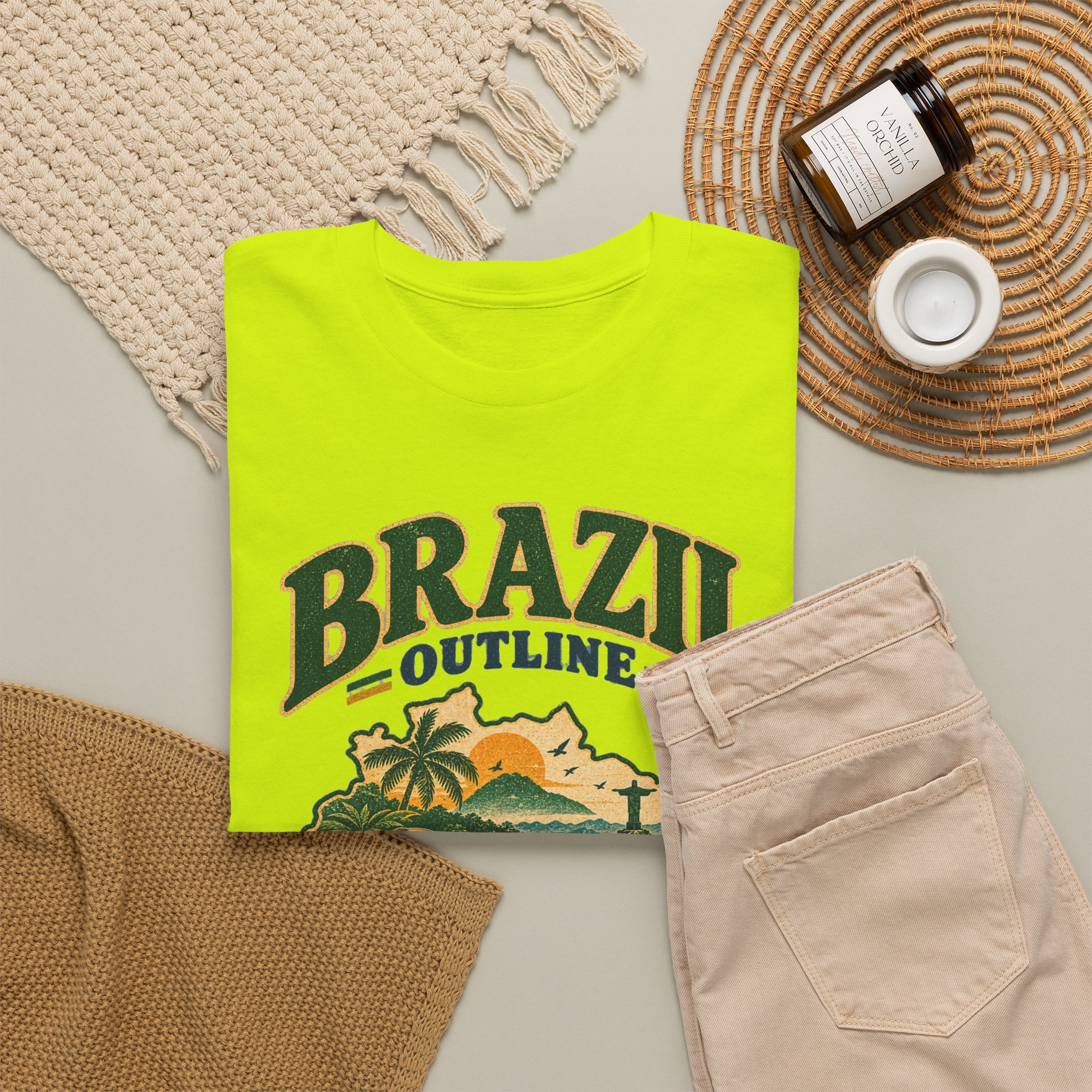 Brazil Outline South America Travel Graphic Tee - Image 16
