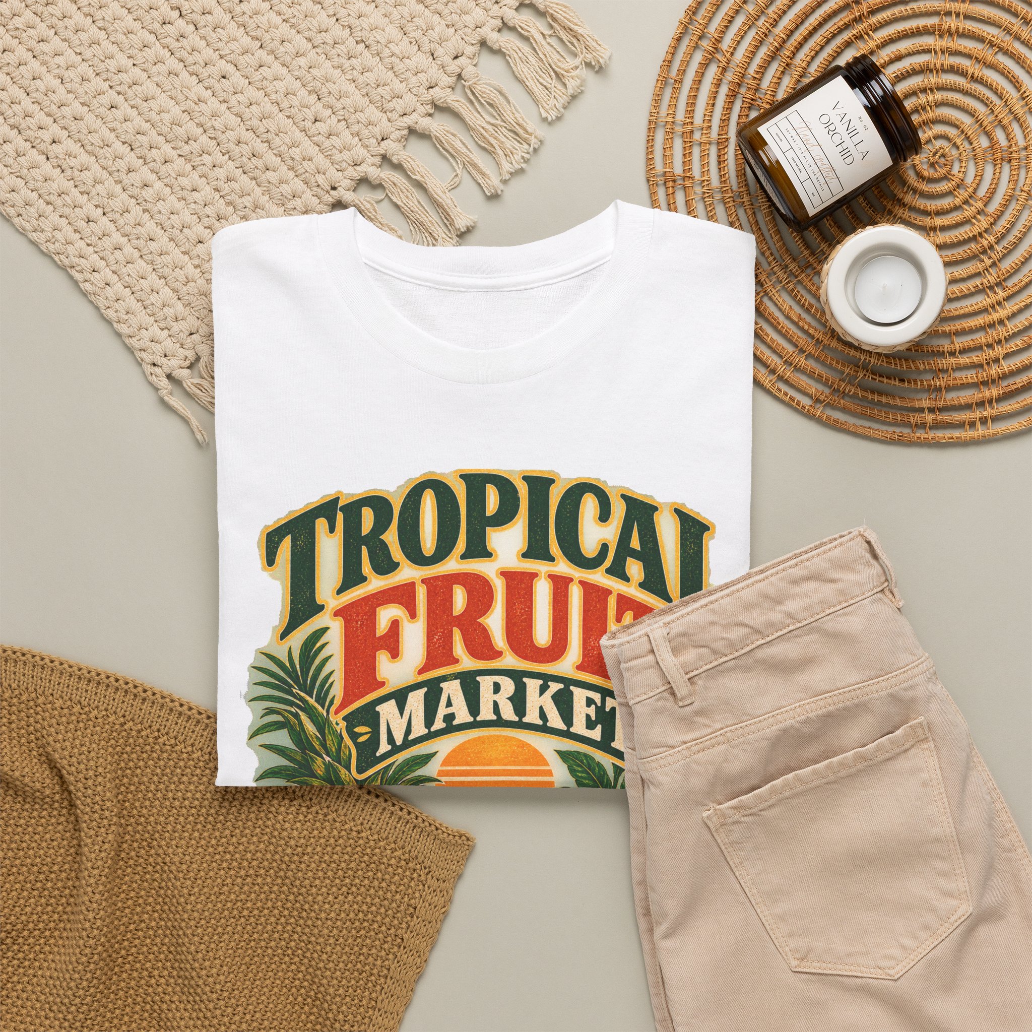 Tropical Fruit Market Graphic T-Shirt - Image 4