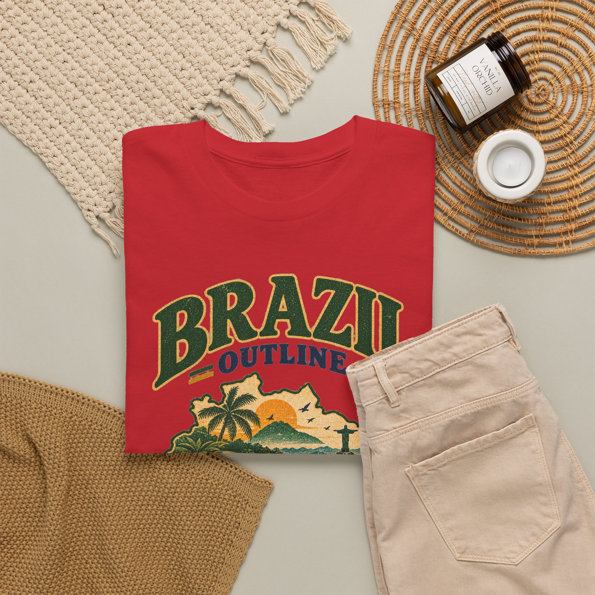 Brazil Outline South America Travel Graphic Tee - Image 28