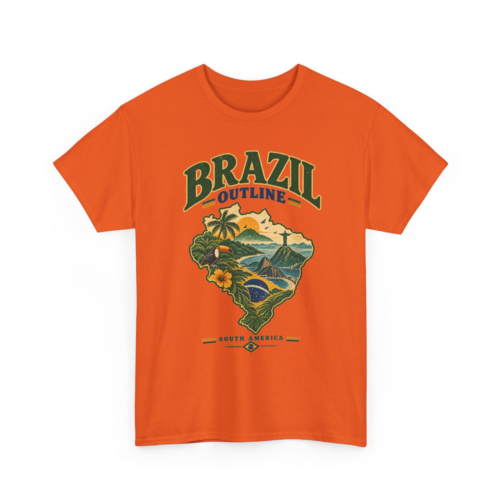 Brazil Outline South America Travel Graphic Tee - Image 9
