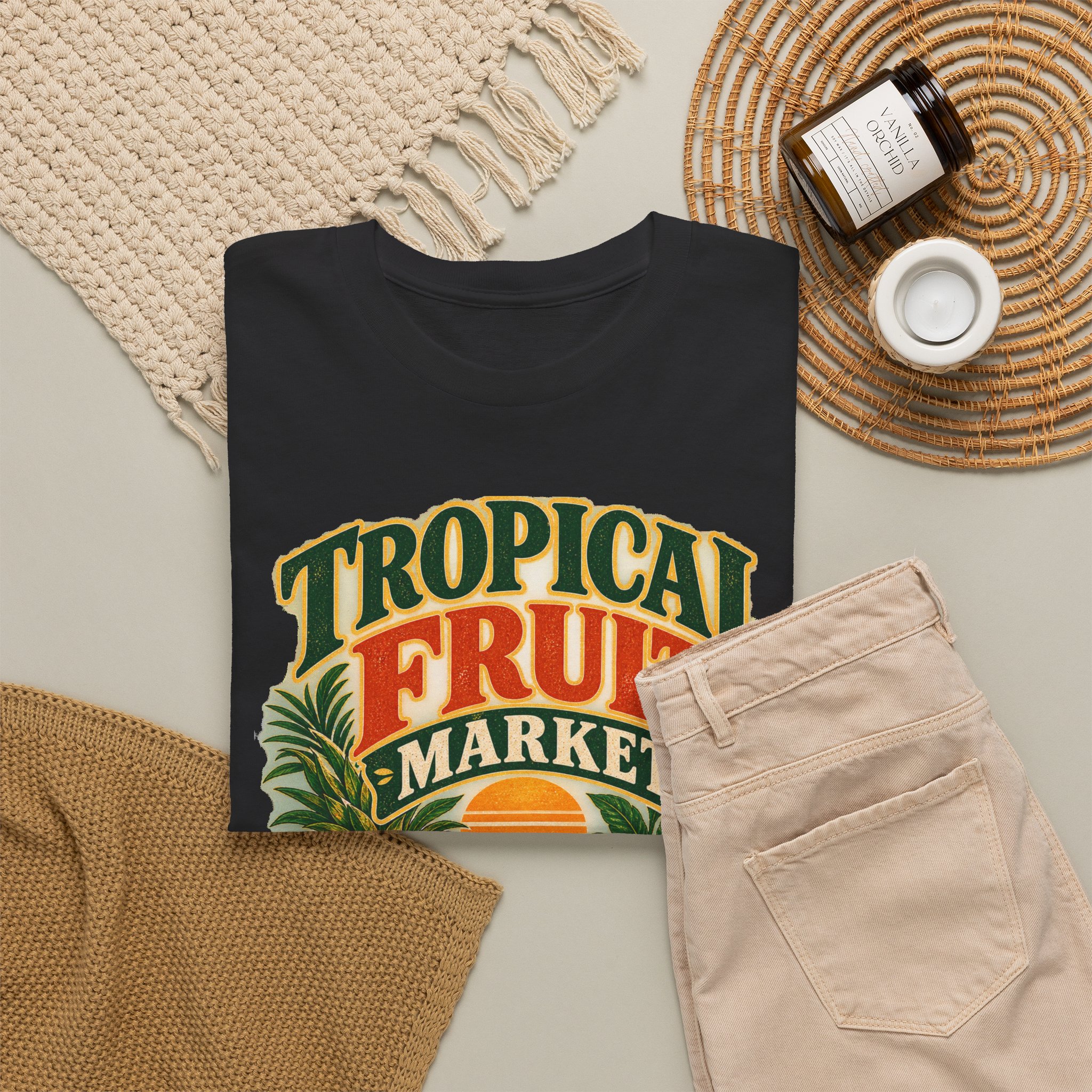 Tropical Fruit Market Graphic T-Shirt - Image 8