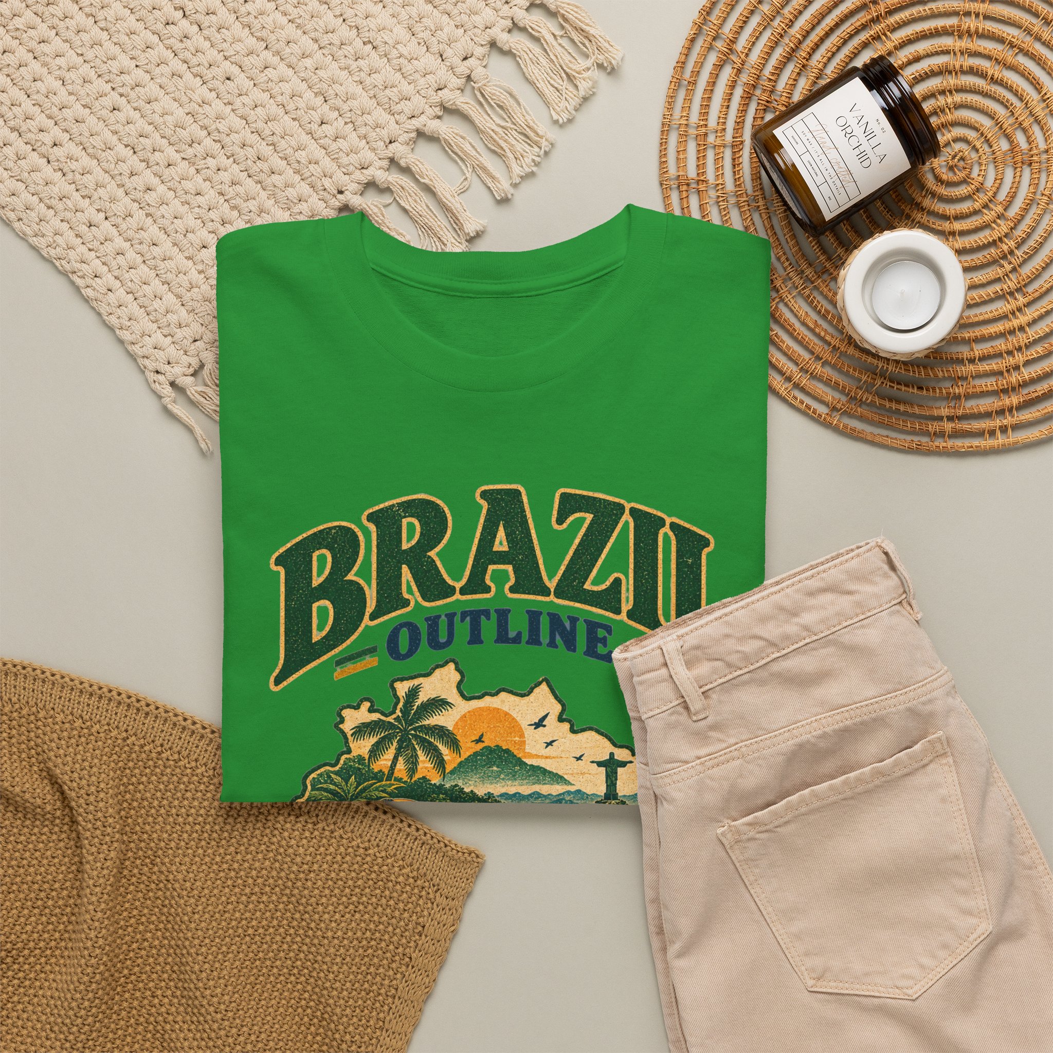 Brazil Outline South America Travel Graphic Tee - Image 20